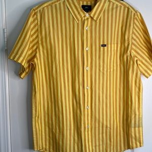 Obey yellow short sleeve button up